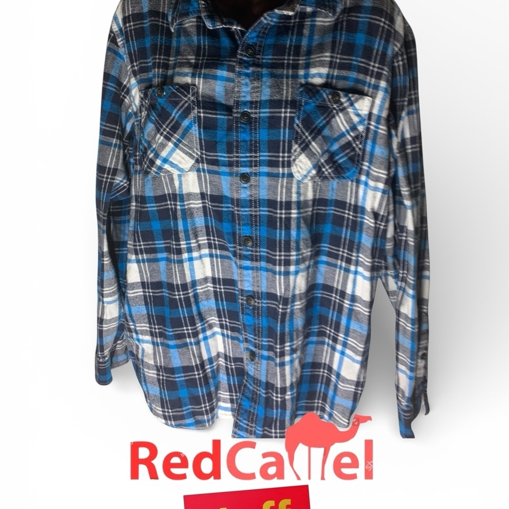 Red Camel Blue and Black Flannel Shirt(item#10276)